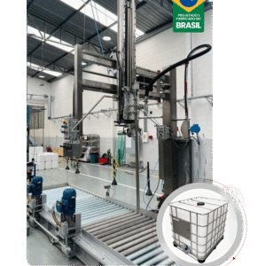 Envasadora de IBC da Quality Machines para envase industrial de líquidos em grande escala