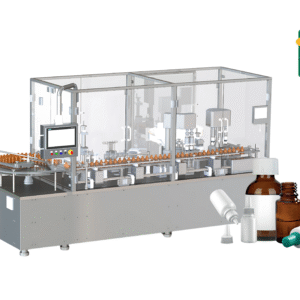 Envasadora de líquidos orais da Quality Machines com tecnologia de envase preciso e controle de qualidade para a indústria farmacêutica.